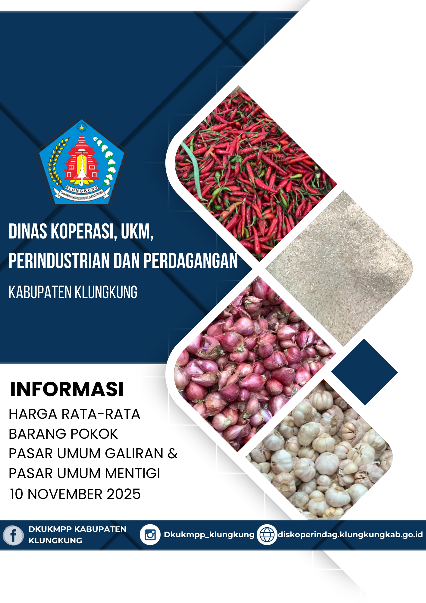Informasi Harga Rata-Rata Barang Pokok Pasar Umum Galiran dan Pasar Umum Mentigi 10 November 2025