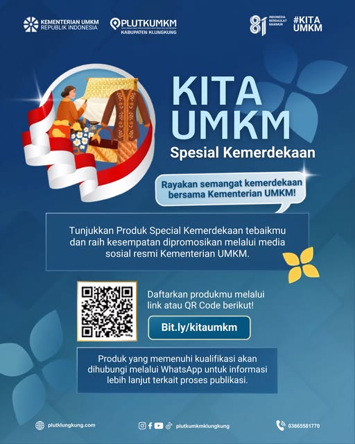 Dalam semangat Hari Ulang Tahun ke-81 Kemerdekaan Republik Indonesia, mari bersama menunjukkan karya terbaik UMKM Indonesia!